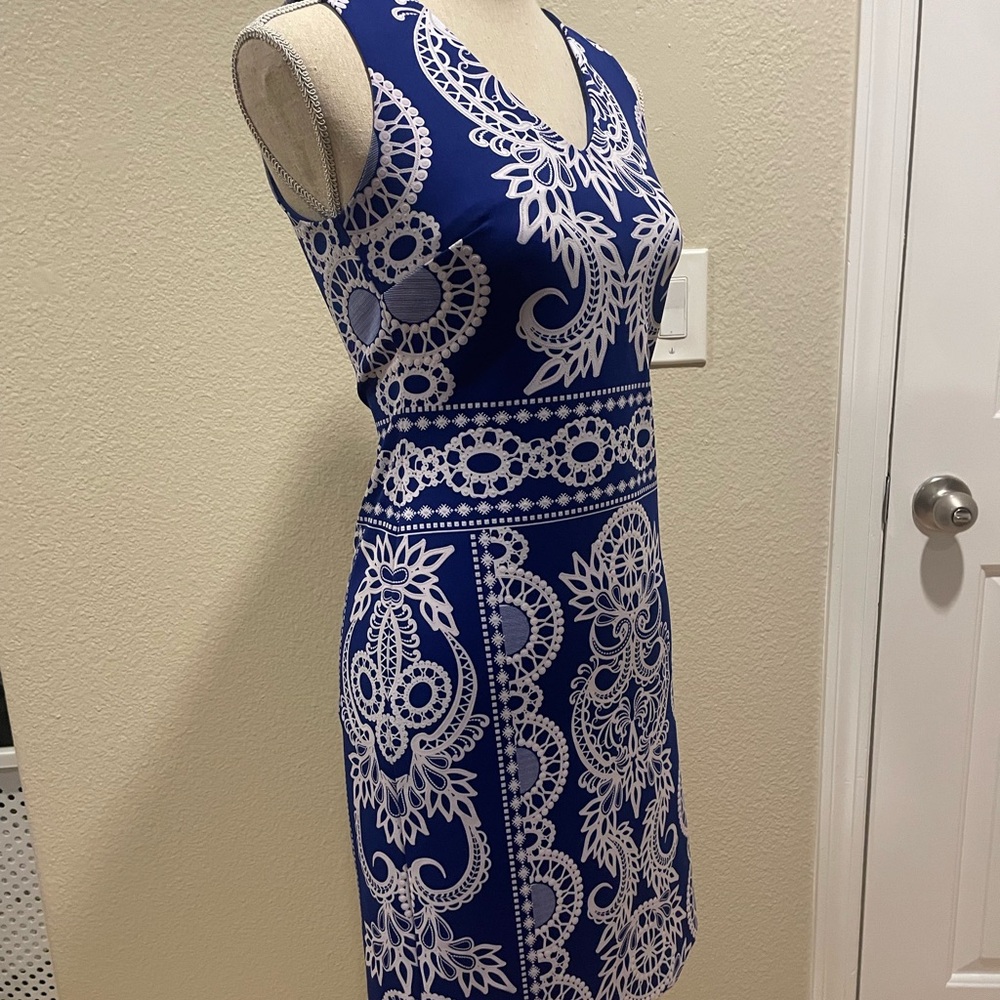 INC Blue Patterned Dress